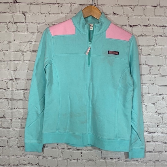 Vineyard Vines Teal 1/4 Zip Pullover Medium - Picture 1 of 7